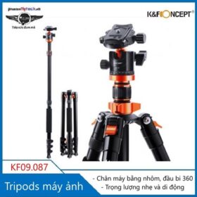 Chân máy ảnh Tripod máy ảnh cao cấp chuyên nghiệp K&F concept KF09.087