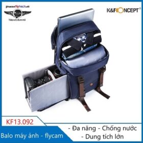 Balo máy ảnh Canon Nikon Sony chống sốc chống nước cao cấp chuyên nghiệp K&F concept KF13.092