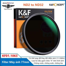 Filter máy ảnh ND2 to ND32 77mm K&F Kính lọc màu chuyên nghiệp cao cấp KF01.1063
