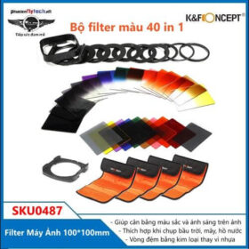 Combo filter màu 40 in 1 máy ảnh 100x100mm K&F Kính lọc màu chuyên nghiệp cao cấp SKU0487