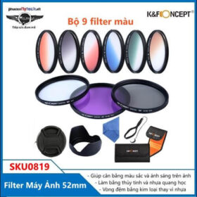 Combo 9 filter màu máy ảnh 52mm K&F Kính lọc màu chuyên nghiệp cao cấp SKU0819