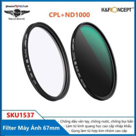 Filter máy ảnh CPL+ND1000 67mm K&F Kính lọc màu chuyên nghiệp cao cấp SKU1537