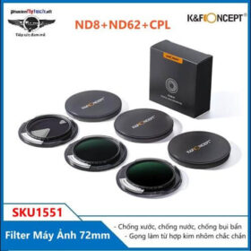 Combo filter máy ảnh ND8+ND62+CPL 72mm K&F Kính lọc màu chuyên nghiệp cao cấp SKU1551