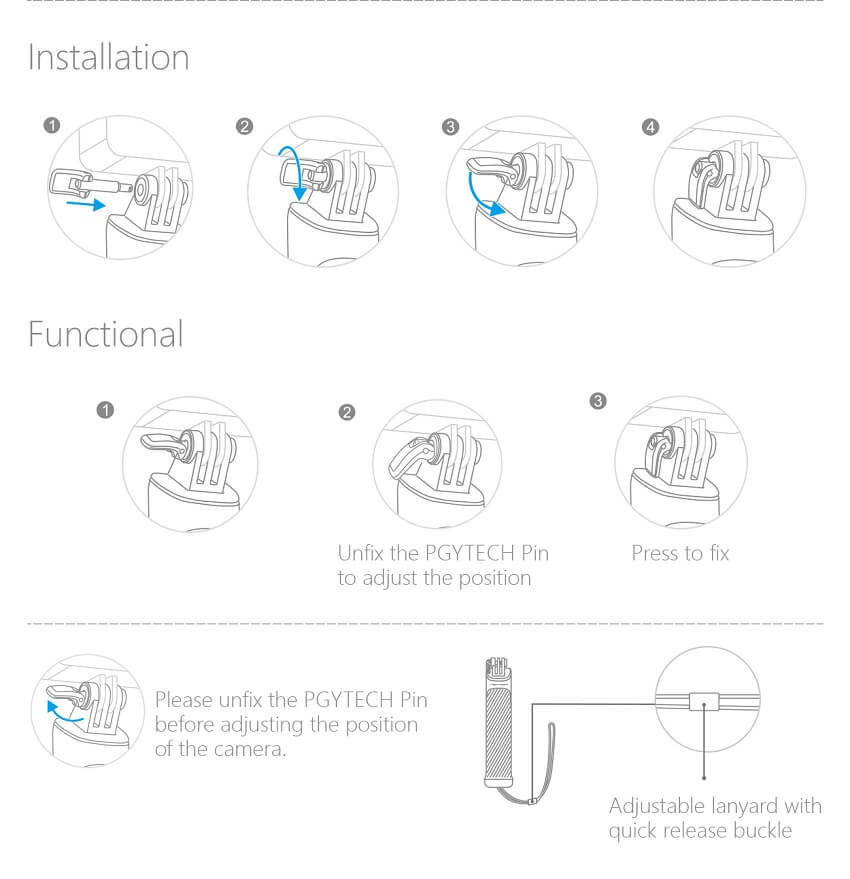 Tay cầm phao nổi Action Camera